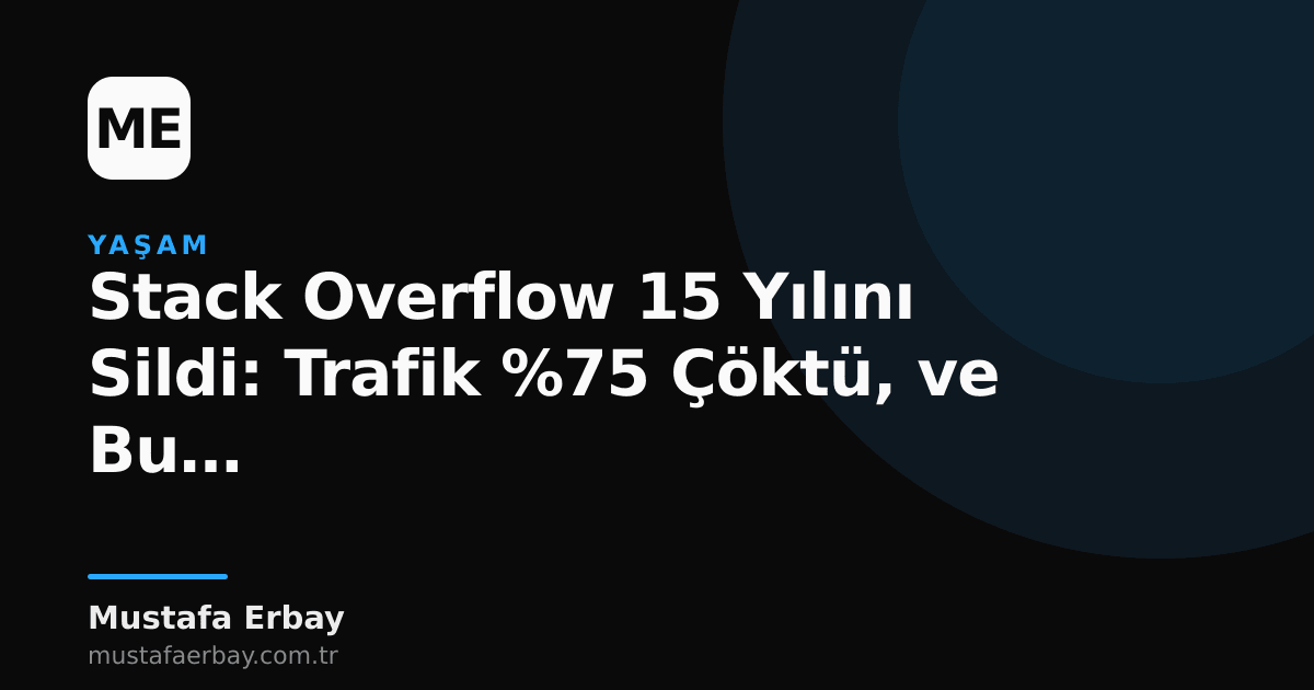 Stack Overflow'un azalan trafiğini gösteren bir grafik veya sembolik bir görsel.