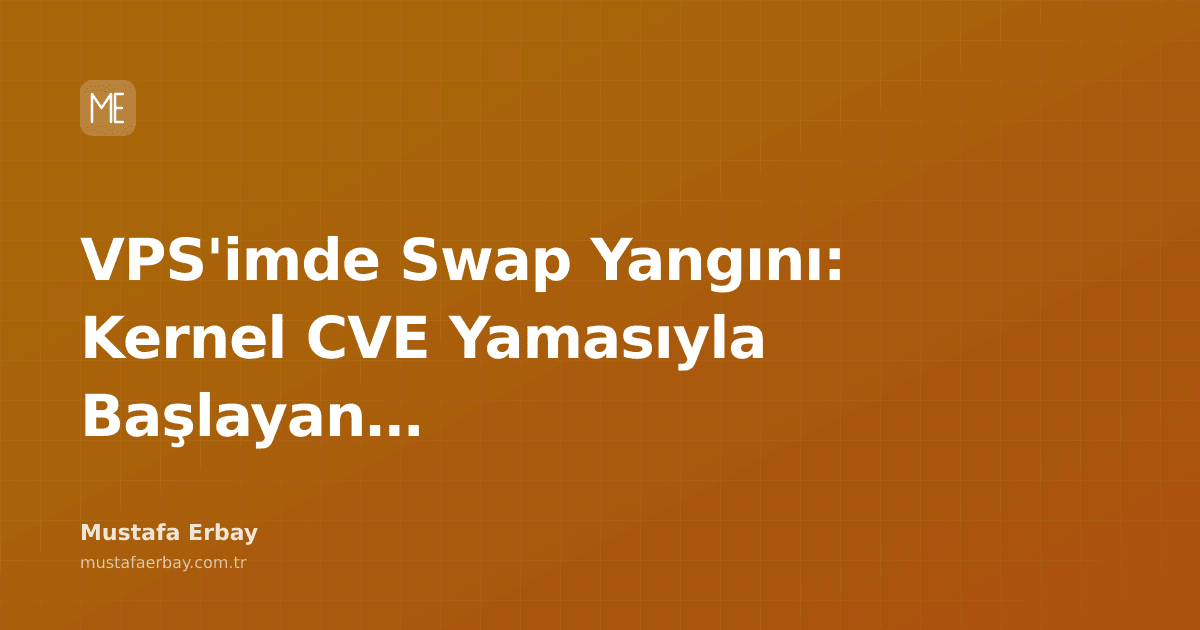 VPS'in terminal ekranında swap kullanımının zirveye ulaştığını gösteren grafik.