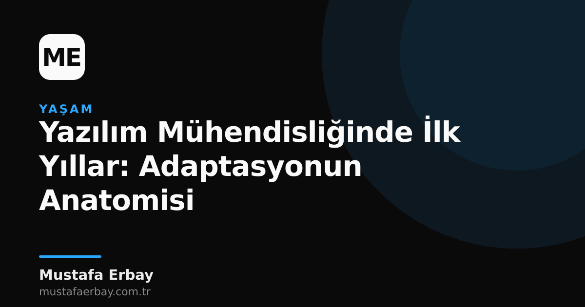 Genç bir yazılım mühendisinin masasında oturduğu, etrafında kod satırları ve soyut kavramların uçuştuğu bir illüstrasyon.