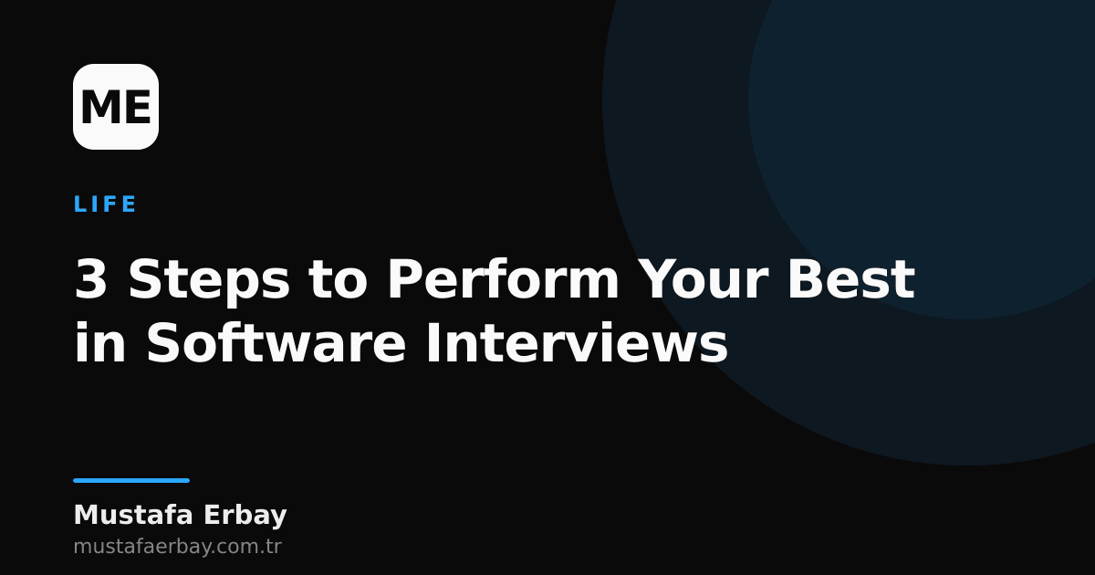 Visual representation of the three steps to improve interview performance