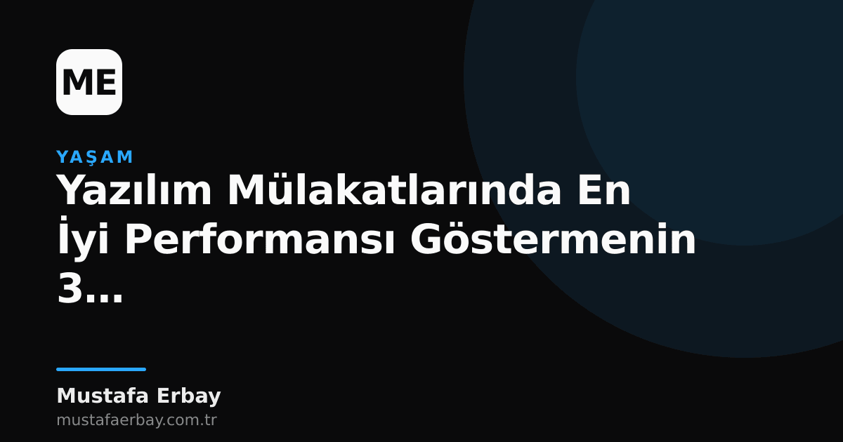 Mülakat performansını artıran üç adımın görsel temsili