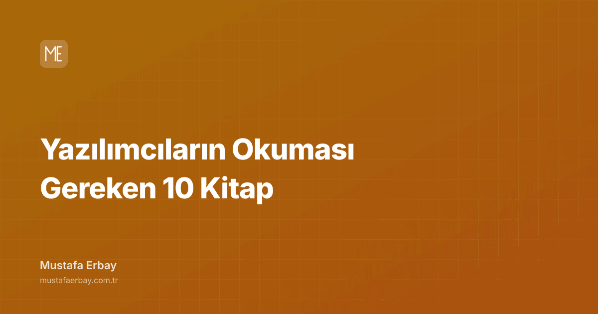Yazılımcıların Okuması Gereken 10 Kitap — kapak görseli