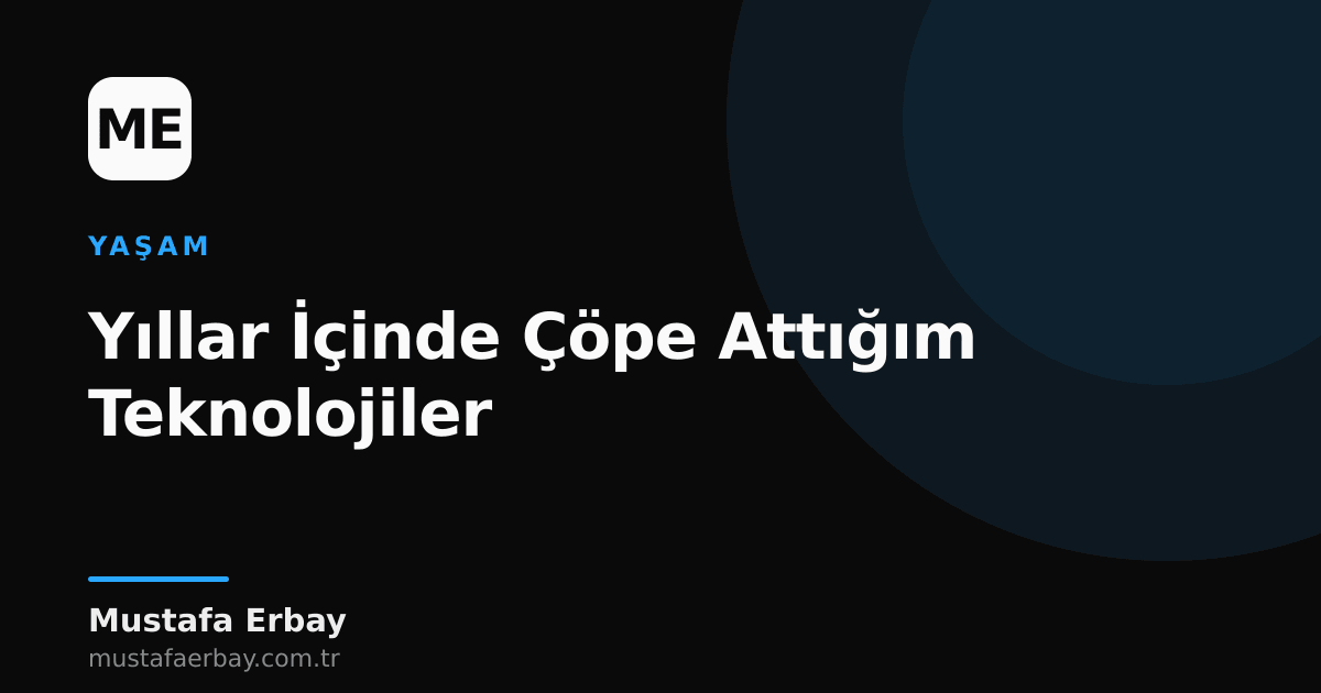 Geçmişteki teknoloji çöplerini temsil eden stilize edilmiş bir çöp kutusu illüstrasyonu.