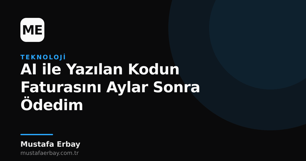 Bir bilgisayar ekranında AI tarafından oluşturulmuş kod satırları ve arka planda pahalı bir fatura görseli.