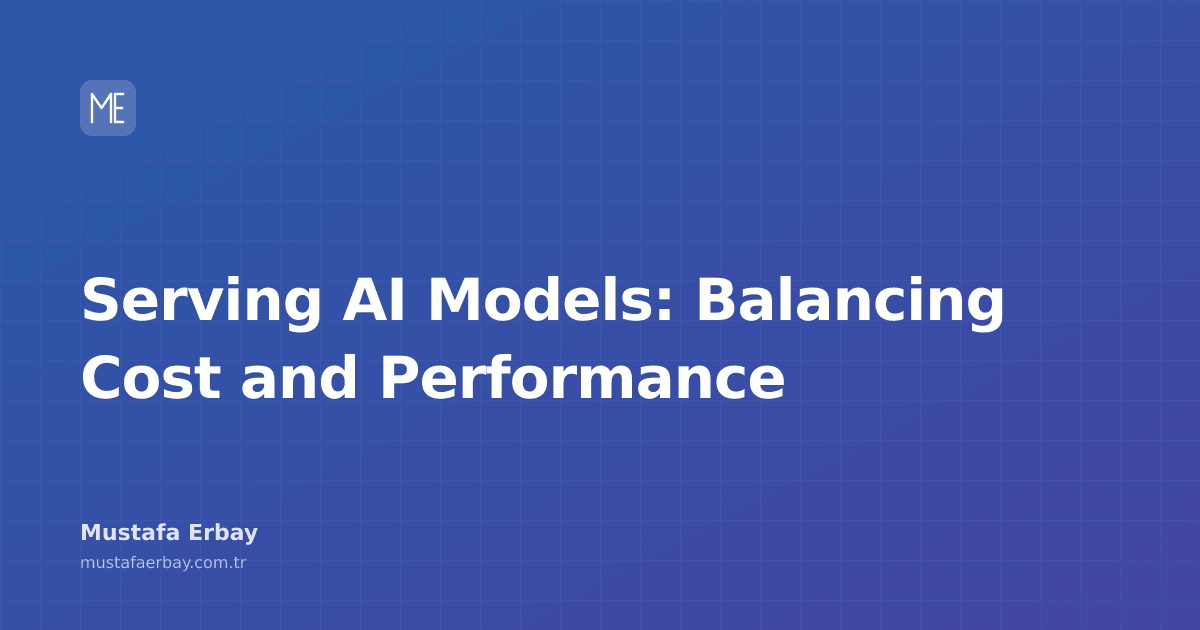 Illustration depicting strategies for serving AI models and balancing cost versus performance.