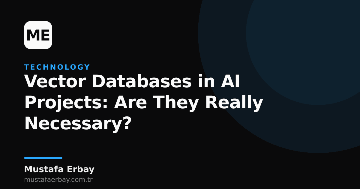 An analysis of the necessity of using vector databases in AI projects.