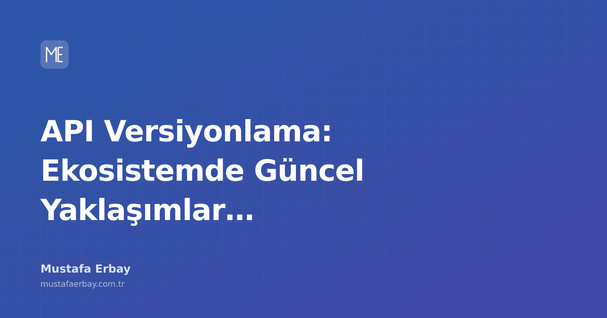 API versiyonlama stratejilerini gösteren şematik bir çizim