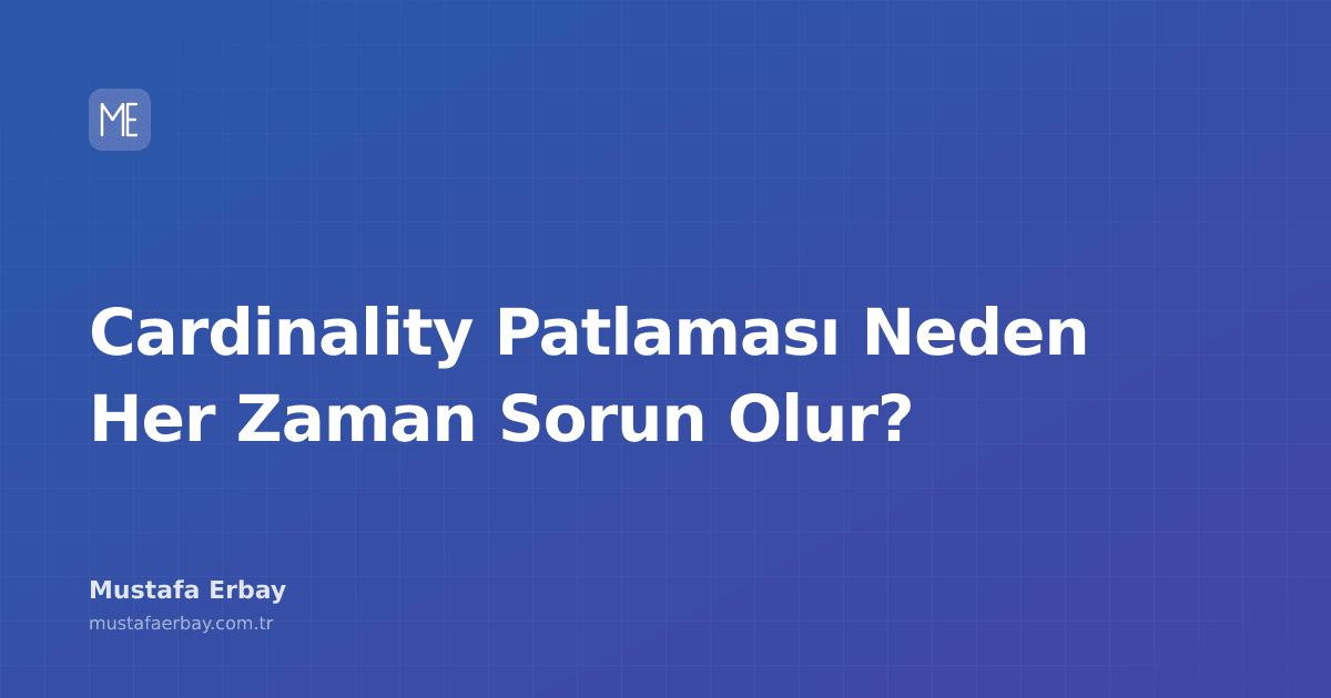 Bir metrik sisteminde yüksek kardinalite kaynaklı sorunları gösteren soyut bir diyagram. Çok sayıda veri noktasının depolama ve işleme yükünü temsil eden yığılmış bloklar ve bu yığılmanın yarattığı kriz havasını anlatan renkler içeriyor.
