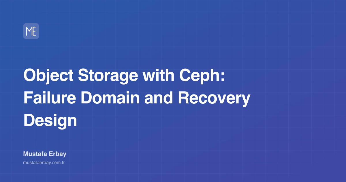 Object Storage with Ceph: Failure Domain and Recovery Design — cover image