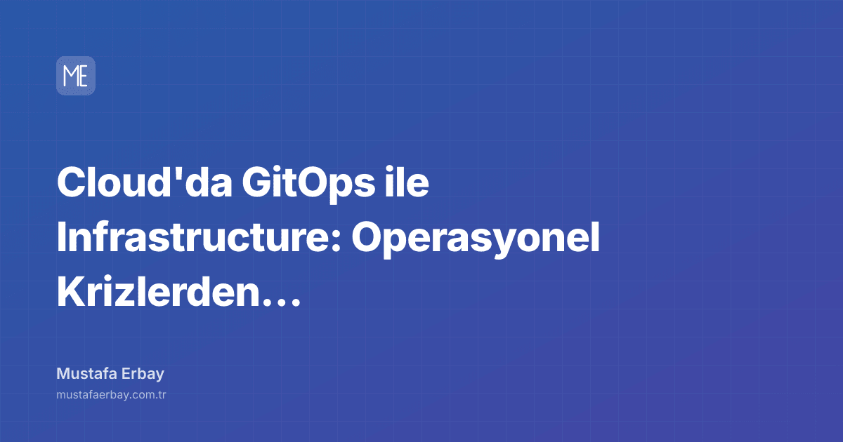Cloud'da GitOps ile Infrastructure: Operasyonel Krizlerden Kaçınma… — kapak görseli