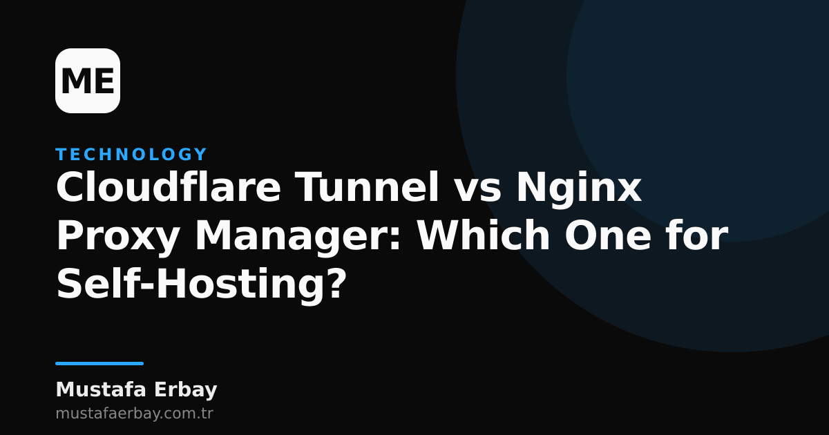 Cloudflare Tunnel and Nginx Proxy Manager logos, representing two different approaches for self-hosting.