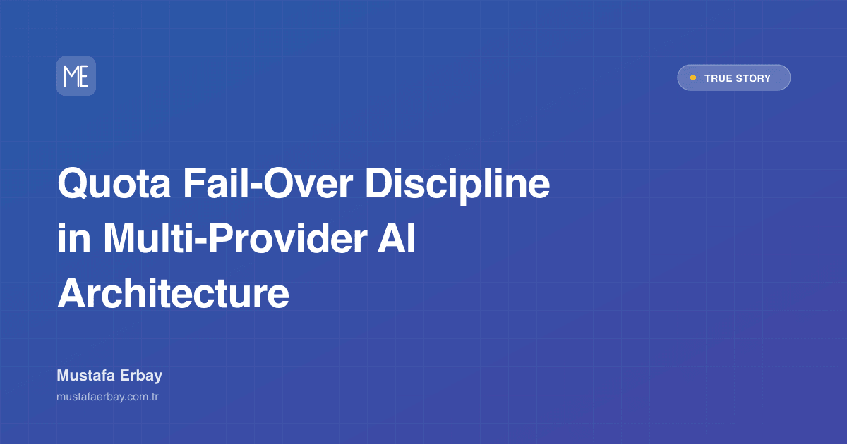 Quota Fail-Over Discipline in Multi-Provider AI Architecture — true story cover image