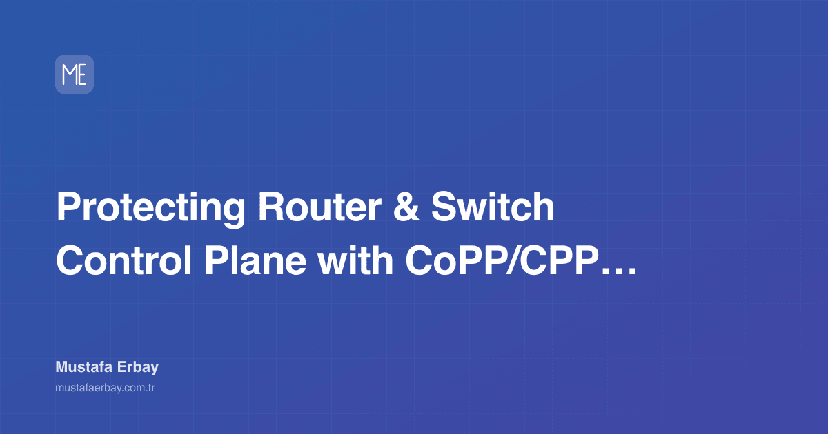 Protecting Router & Switch Control Plane with CoPP/CPP… — cover image
