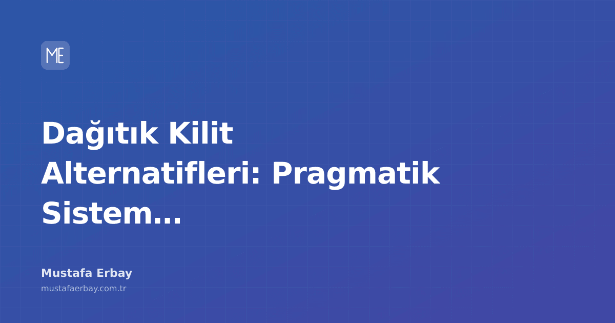Çark dişlileri ve kilit sembolü içeren, dağıtık sistemlerde kilit mekanizmalarını temsil eden soyut bir görsel