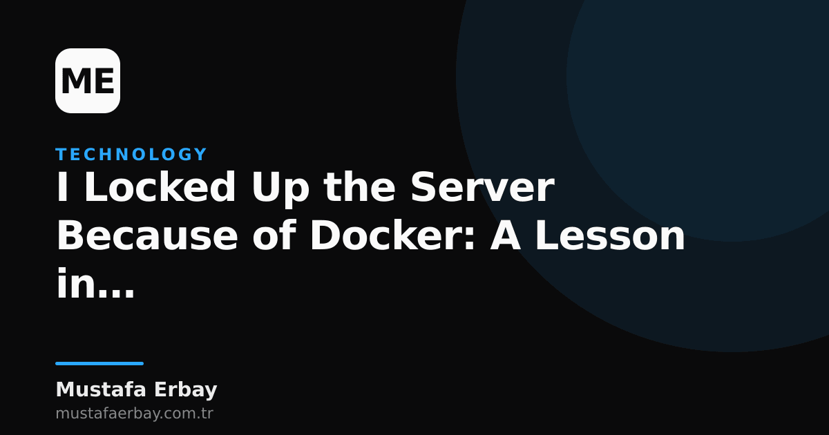 An abstract representation of a server locked up due to Docker containers, with terminal screens and error messages in the background.