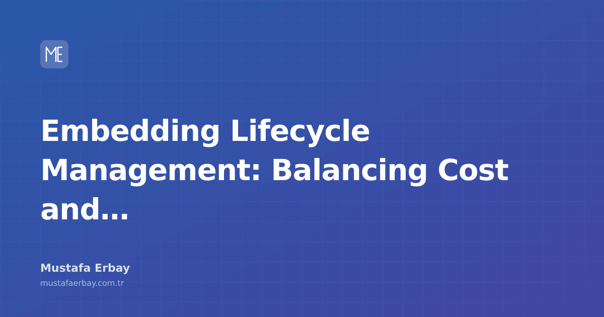 A diagram illustrating the balance between cost and freshness in embedding lifecycle management for AI applications