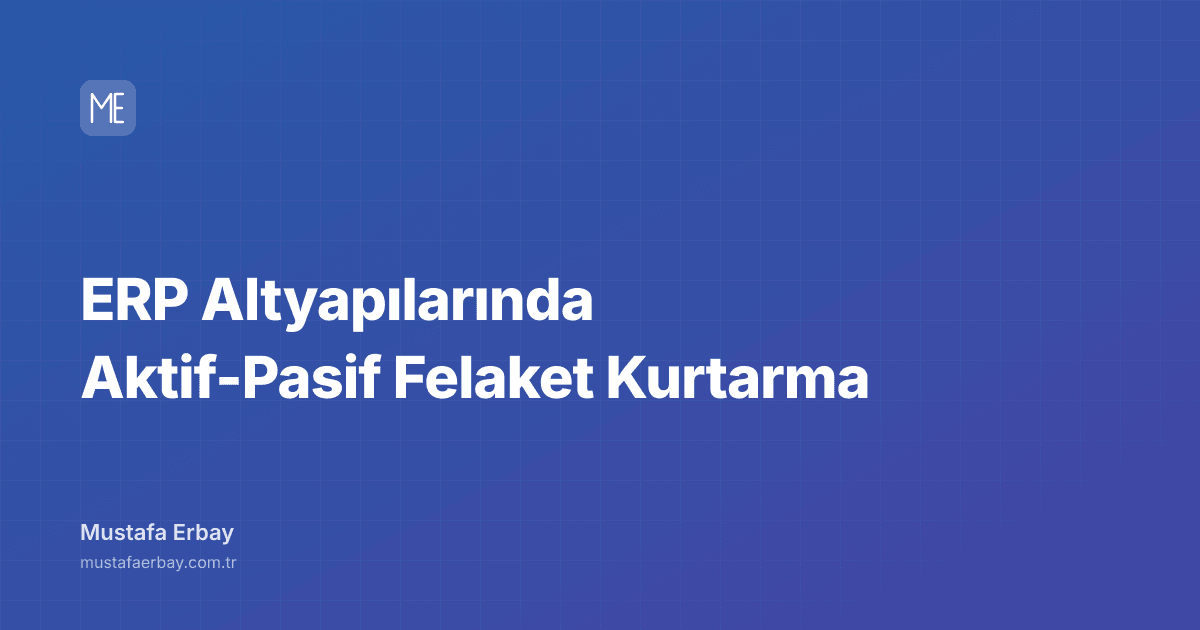 ERP Altyapılarında Aktif-Pasif Felaket Kurtarma — kapak görseli