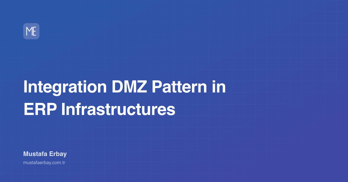 Integration DMZ Pattern in ERP Infrastructures — cover image