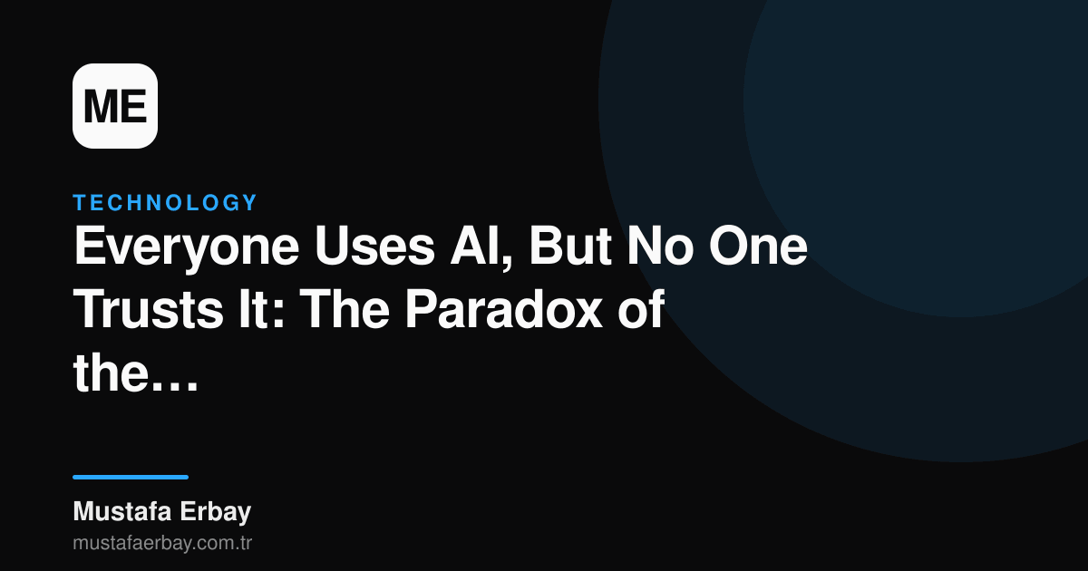 An image symbolizing the increase in AI usage and the lack of trust
