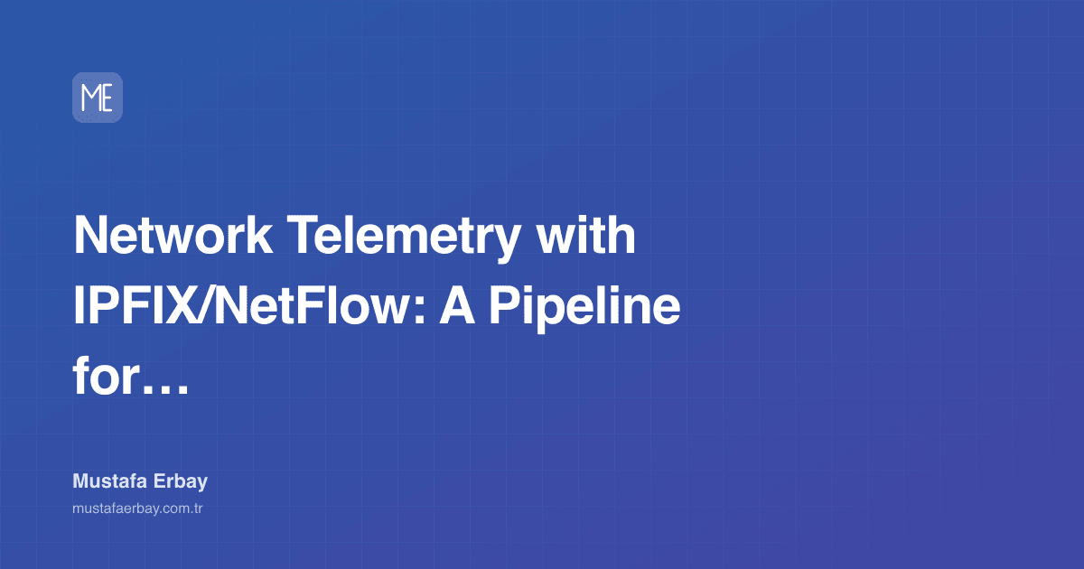 Network Telemetry with IPFIX/NetFlow: A Pipeline for DDoS and Capacity — cover image