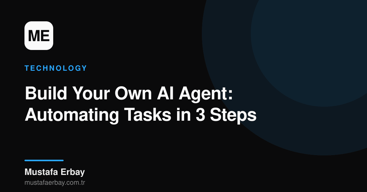 A person's hand on a computer keyboard with an AI agent symbol and automation icons in the background.