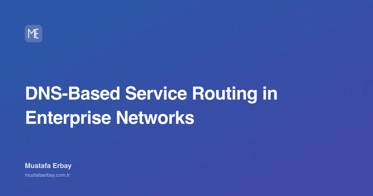 DNS-Based Service Routing in Enterprise Networks — cover image