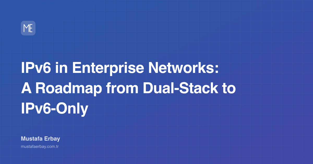 IPv6 in Enterprise Networks: A Roadmap from Dual-Stack to IPv6-Only — cover image