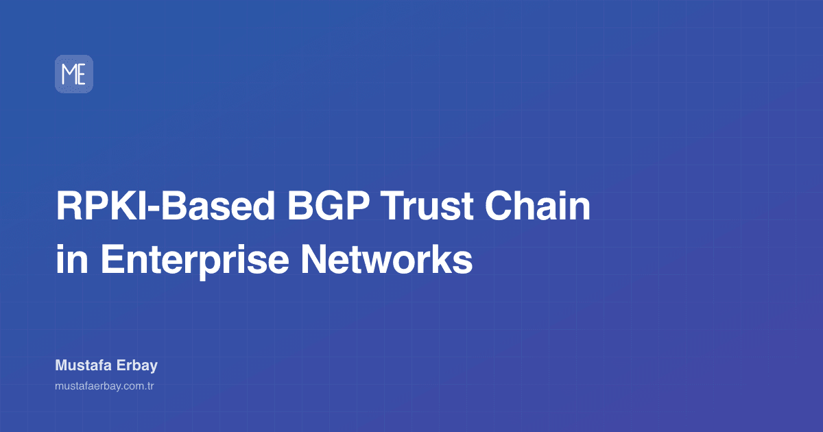 RPKI-Based BGP Trust Chain in Enterprise Networks — cover image