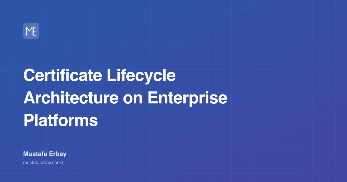 Certificate Lifecycle Architecture on Enterprise Platforms — cover image