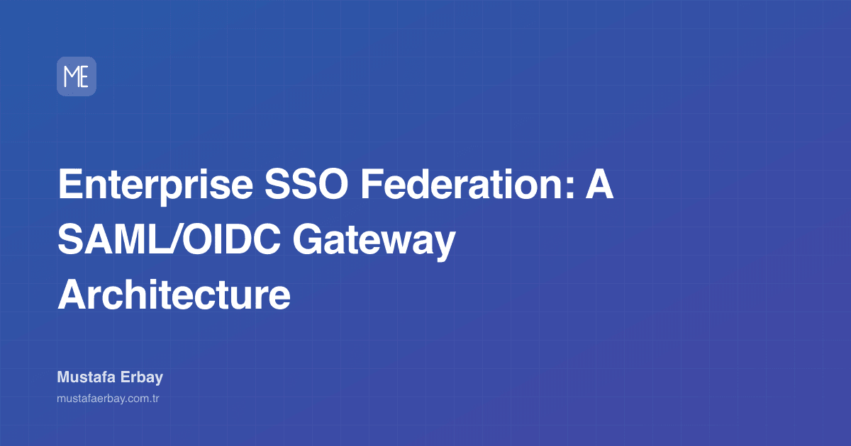 Enterprise SSO Federation: A SAML/OIDC Gateway Architecture — cover image