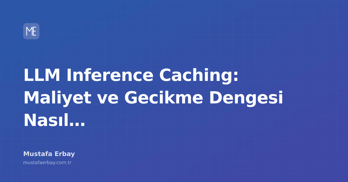 Büyük bir dil modelinin (LLM) bilgi işleme sürecini gösteren soyut bir grafik, önbelleğe alma (caching) mekanizmasını vurguluyor.