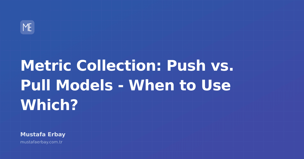 A graphic comparing Push and Pull models for metric collection.