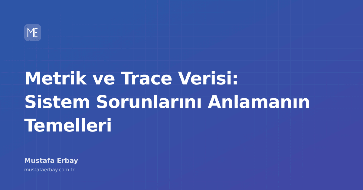 Sistem metriklerini ve trace verilerini gösteren soyut bir grafik arayüzü