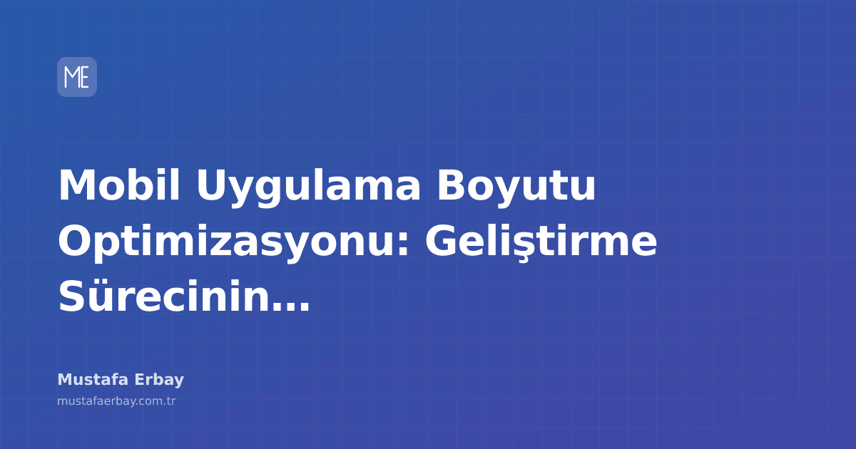 Mobil uygulama paket boyutu analizi ve optimizasyon araçlarını gösteren teknik şema