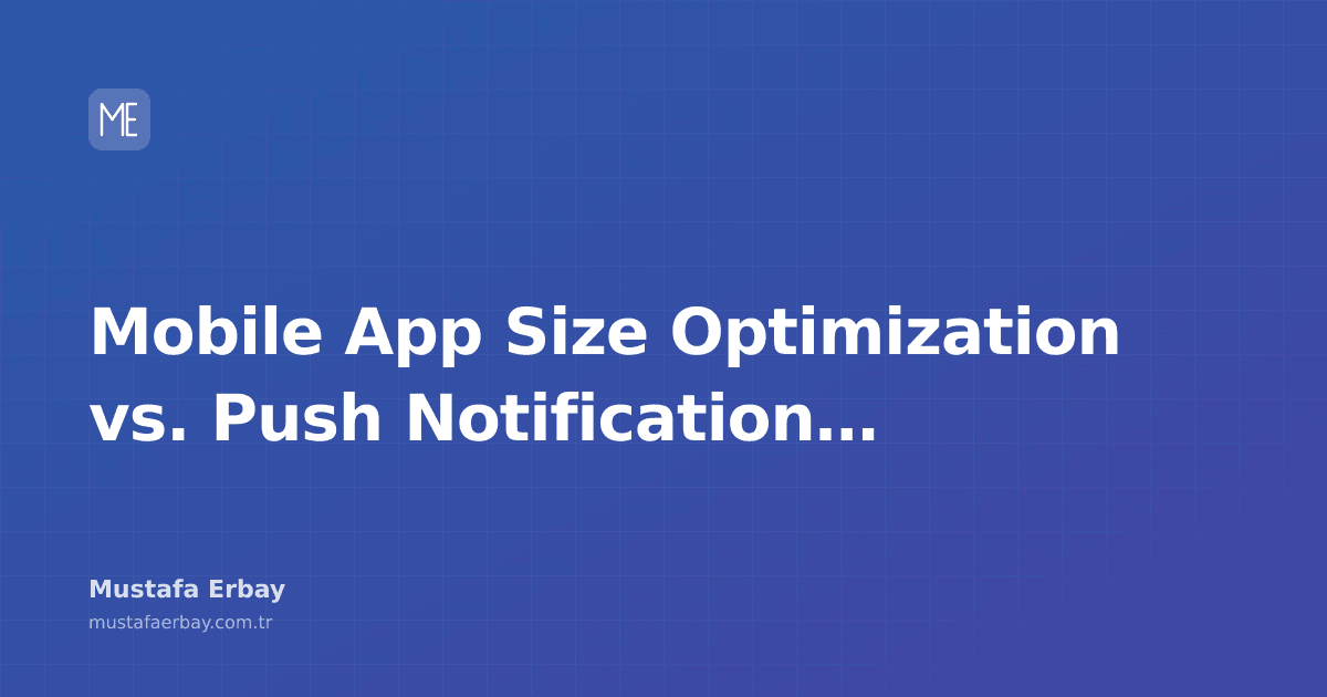 Graphic showing a balance between mobile app icon, size icon, and notification bell icon