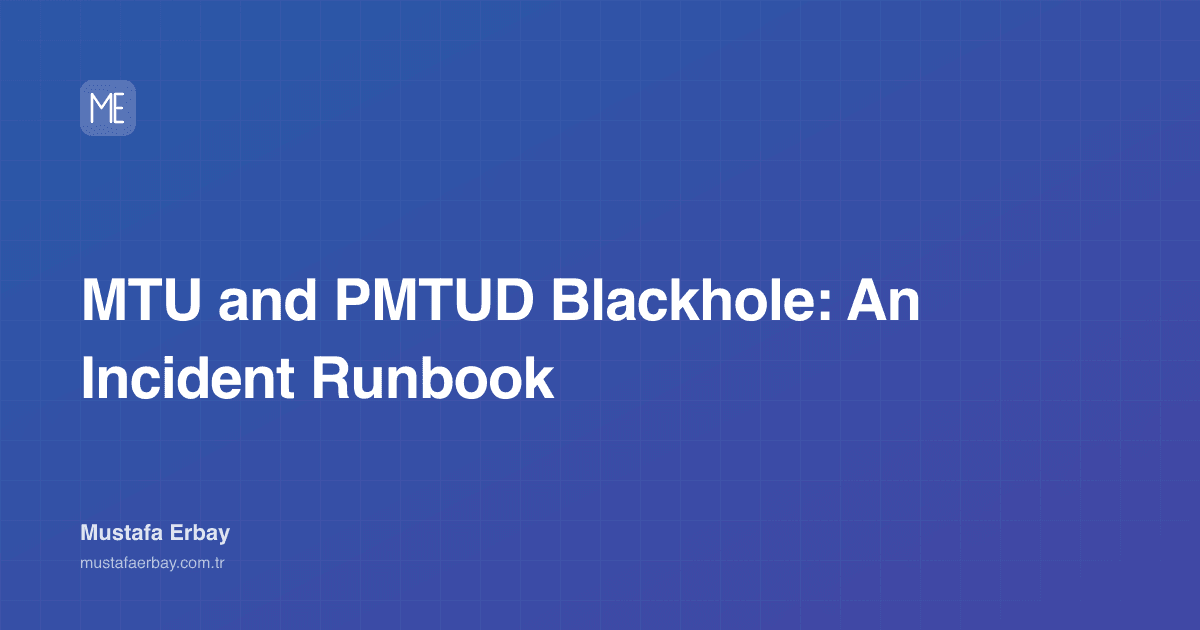 MTU and PMTUD Blackhole: An Incident Runbook — cover image