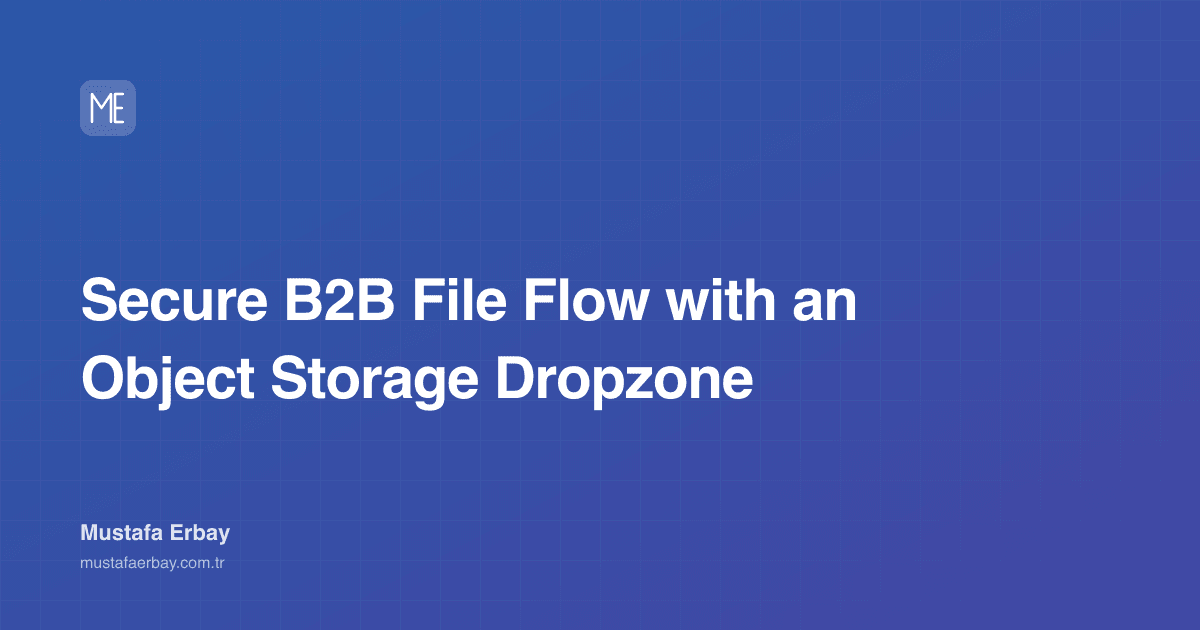 Secure B2B File Flow with an Object Storage Dropzone — cover image
