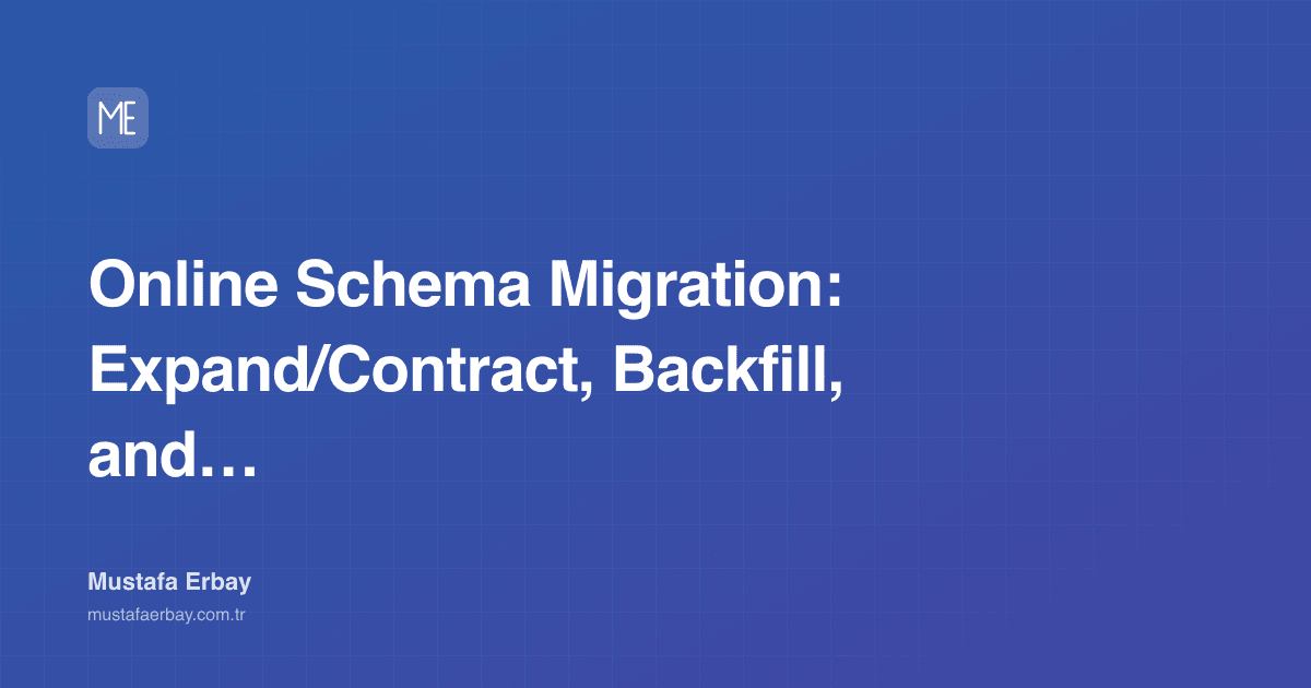 Online Schema Migration: Expand/Contract, Backfill, and Dual Write — cover image