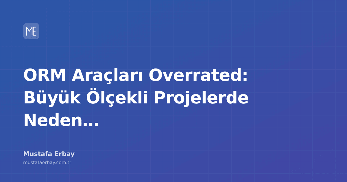 ORM araçlarının karmaşık ilişkileri ve performans sorunlarını gösteren soyut bir görsel.