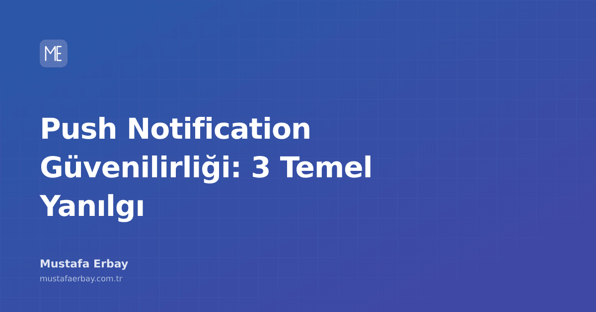 Mobil cihaz ekranında görünen bir push notification balonu ve yanında güvenilirliği temsil eden bir kalkan ikonu.