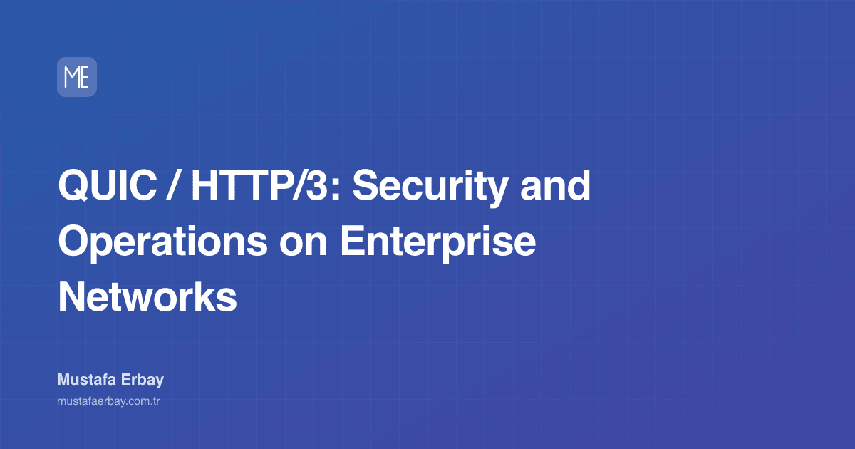 QUIC / HTTP/3: Security and Operations on Enterprise Networks — cover image