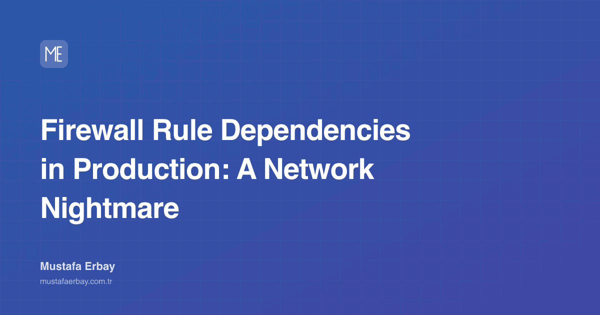 Firewall Rule Dependencies in Production: A Network Nightmare — cover image