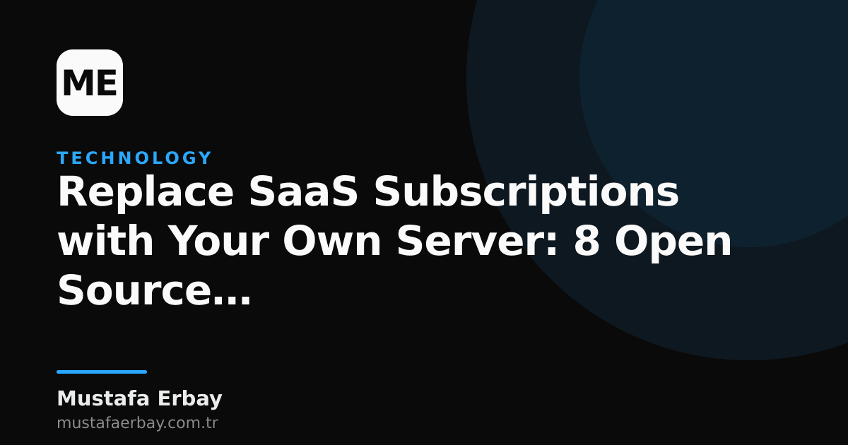 Open source software running on your own server