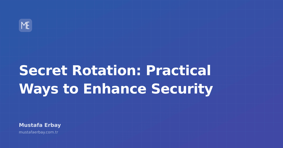 A secure lock icon amidst rotating gears, representing the concept of secret rotation.