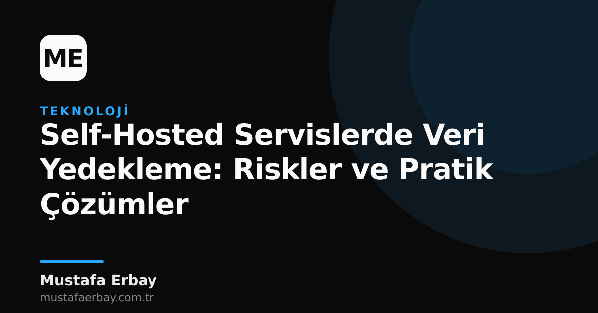 Sunucu odasında yedekleme cihazları ve kablolar, self-hosted sistemler için veri yedekleme kavramını simgeliyor.