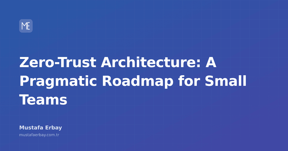 Main visual for the blog post on Zero-Trust Architecture