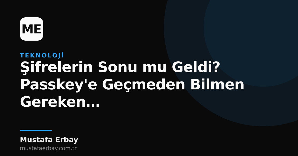 Passkey kavramını gösteren bir diyagram