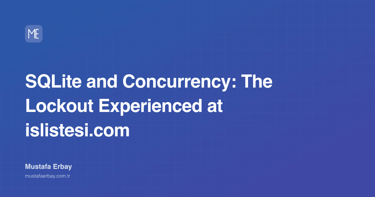 SQLite and Concurrency: The Lockout Experienced at islistesi.com — cover image