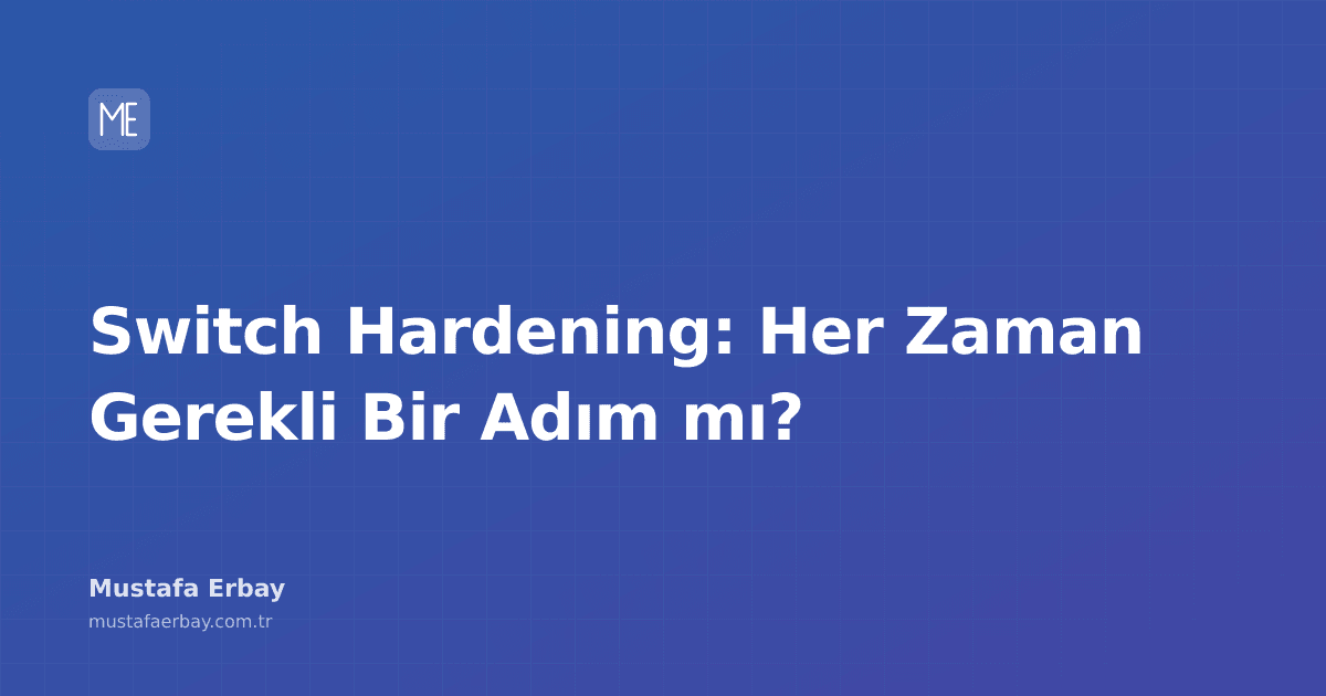 Ağ anahtarlarının (switch) güvenliğini sağlama adımlarını gösteren soyut bir görsel.
