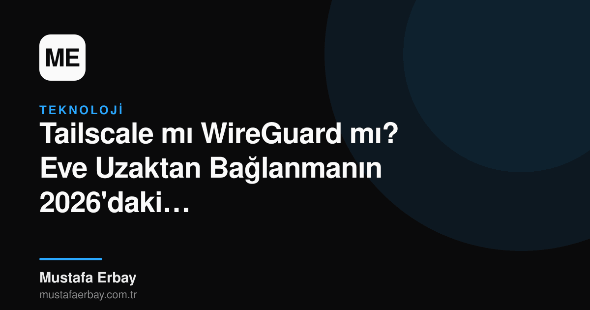 Tailscale ve WireGuard logolarının yan yana durduğu, ev ve uzak bağlantı temalı bir görsel.